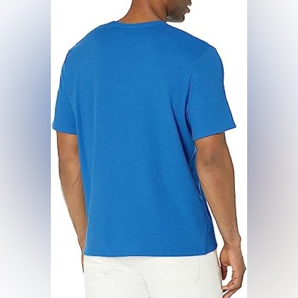 NWT - BOSS Men's Waffle T-shirt with Embroidered Logo, Bright Blue - Size XXL - Picture 2 of 11
